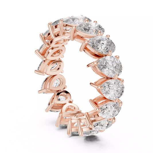 Pear Shape Angle Ring 14K