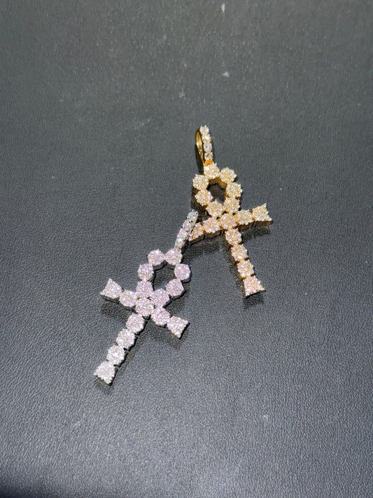 Diamond Ankh Pendant 10K Gold