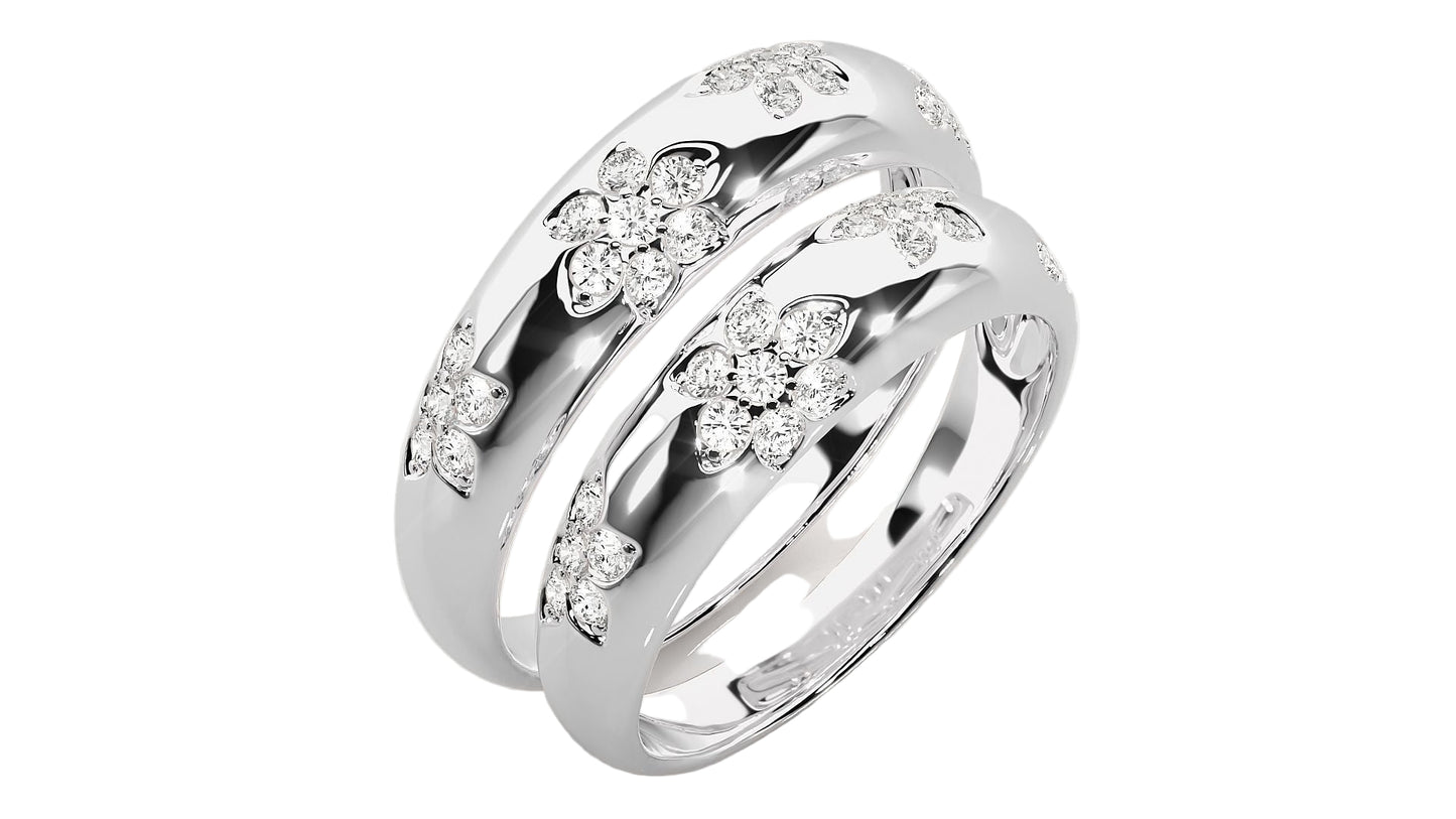 Love Rings 14K Gold "Flower Bomb"