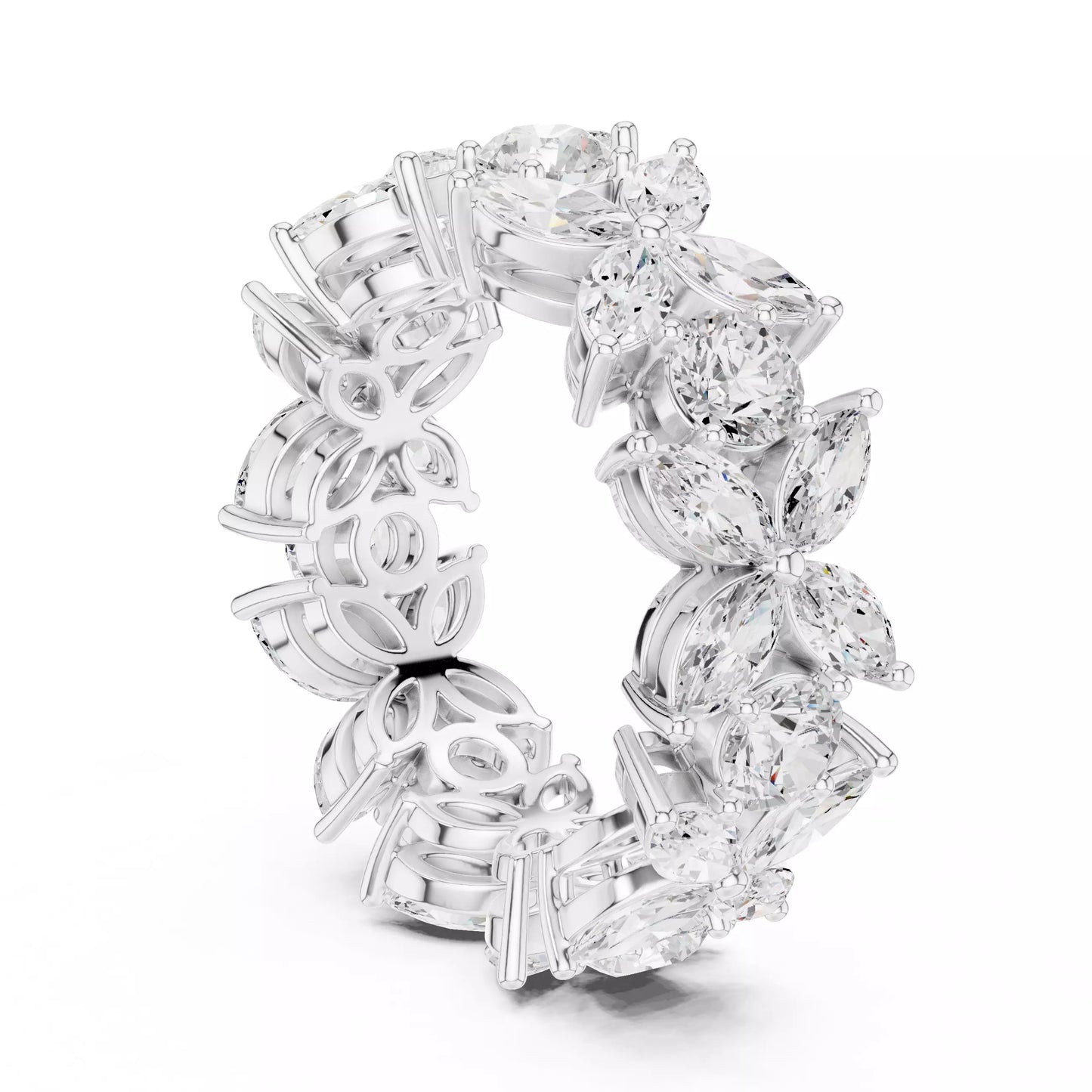 Pear & Round Mixed Shape Ring 14K