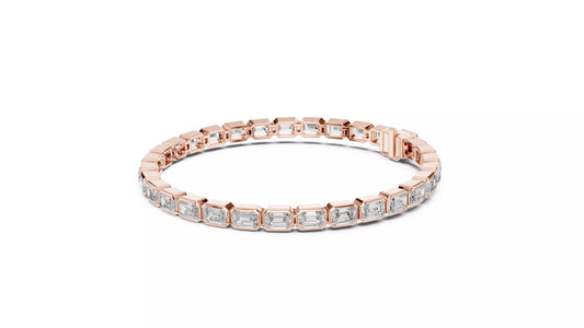 .30 Pointer Emerald Tennis Bracelet 14K