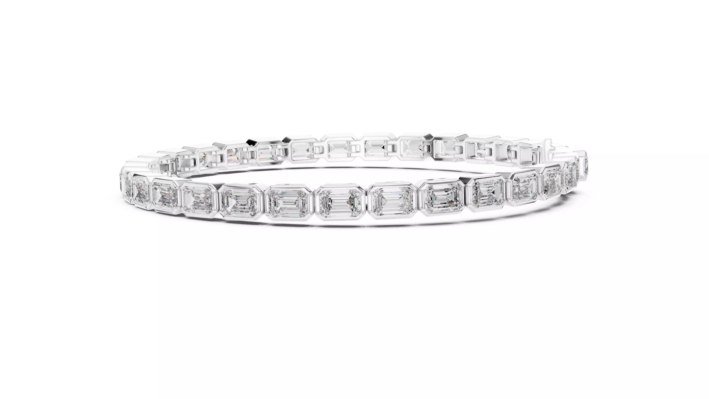 .30 Pointer Emerald Tennis Bracelet 14K